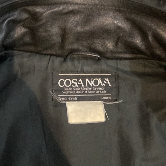 Vintage leather jacket cosa nova with hood in fair condition large - Picture 2 of 12